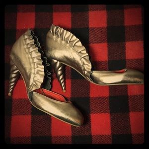 Jeffrey Campbell Michelle pewter Unicorn heels 8.5